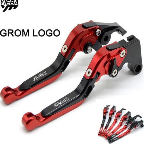With GROM FOR HONDA GROM MSX125 2014 2015 2016 2017 Motorcycle Accessories Brake Handle Adjustable Folding Brake Clutch Levers