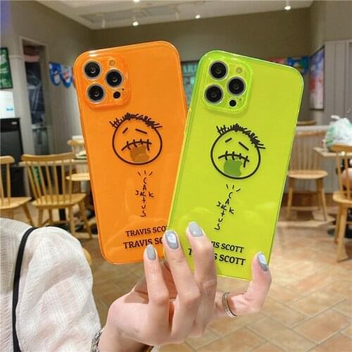 Popular street travis scot Basketball silicone phone case for iphone 12 11 Pro Max 7 8 X XS XR Plus fluorescent soft tpu cover