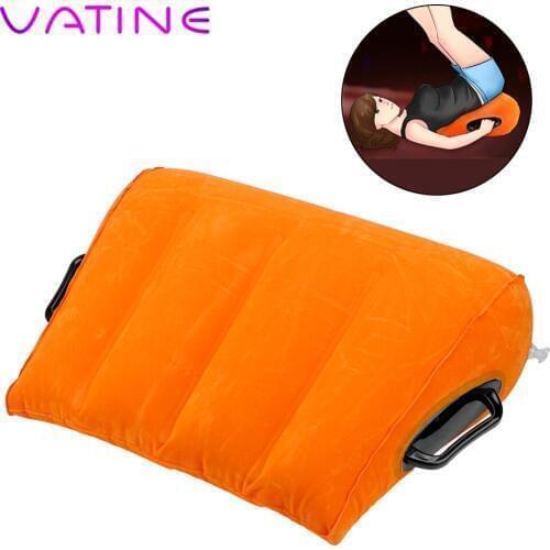 VATINE Triangle Inflatable Sex Pillow Wedge Pillow Cushion with Handle Sex Furniture Sex Toys for Couples