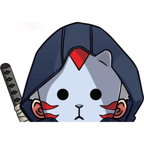 Personality Ninja Mask Peeker Vinyl Car Stickers Anime Scratch-proof Window Trunk Decal for Vehicle VAN SUV Apply To Car Window