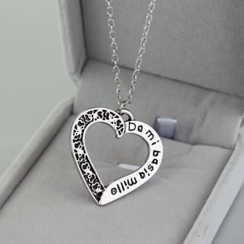Hot Fashion Outlander Dami Basia Mille Heart Pendants Necklace Vintage Style Necklace Jewelry Gift For Women Cosplay Necklace