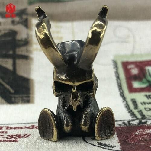 1PC Brass Little Devil Knife Beads Paracord Bead EDC Flashlight Pendant Finger Tiger Pendant Keychain Pendant