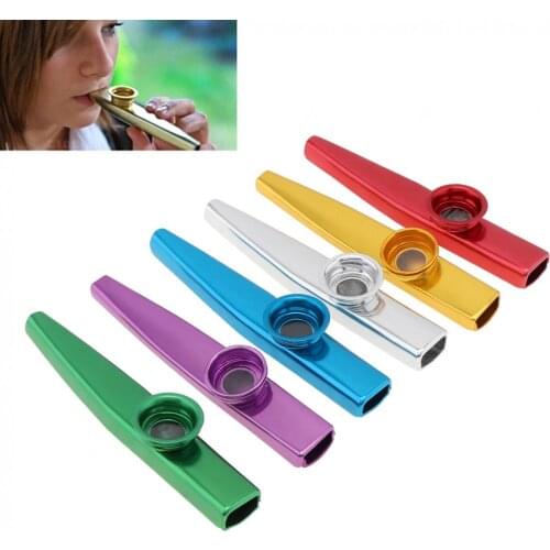 6 Colors Durable Metal Kazoo Orff Instruments Ukulele Guitar Partner for Flute Instrument Music Lovers