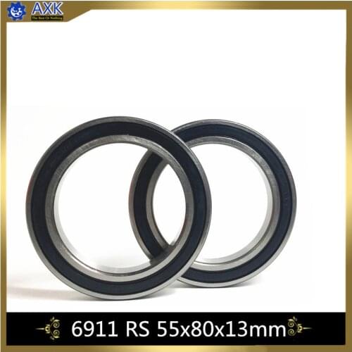 6911 2RS ABEC-1 (5PCS) 55x80x13MM Metric Thin Section Bearings 61911RS 6911RS