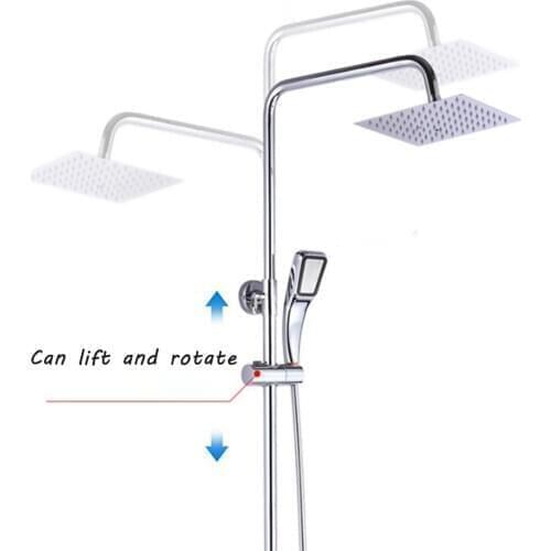 Bathroom Accessories Universal 18~25mm ABS Plastic Shower Slide Rail Bar Holder Adjustable Clamp Holder Bracket Replacement