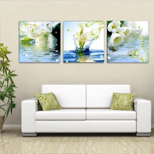 3pcs 5D Diy Diamond Painting Orchids Flower Full Diamond Embroidery Needlework Round Rhinestones Mosaic Cross Stitch DecorZP-511