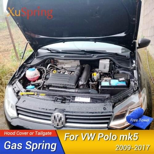 Bonnet Hood Gas Strut Bars Lifter Hydraulic Spring Shock Bracket Styling for VW POLO 6R 6C 61 mk5 2009-2018 no drilling/welding