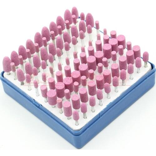 100pcs Assorted Ceramic Mounted Point Grinding Stone Head Wheel Dremel Drill Rotary Tools Grinding wheel Grinding head