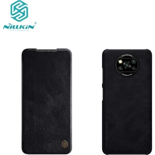 Case for Xiaomi Poco X3 NFC cover NILLKIN Qin Vintage Wallet Flip Cover Case funda for xiaomi poco X3 NFC Flip PU Leather Case