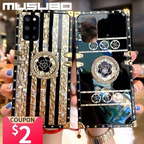 Musubo Coque For Samsung Galaxy Note 20 Ultra S21 Plus S10 Plus S9 Luxury Case Note 10 Plus Shining Bling A71 5G A51 A52 32 Ring