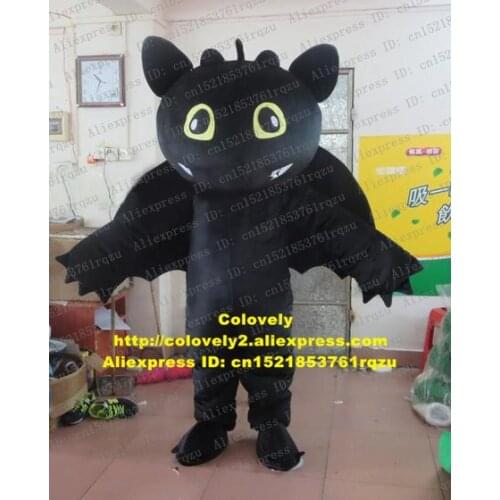 Black Bat BugBat Mascot Costume Adult Cartoon Character Outfit Fancy Dress Suit Annual Symposium Festival Gift Real Play zz4590