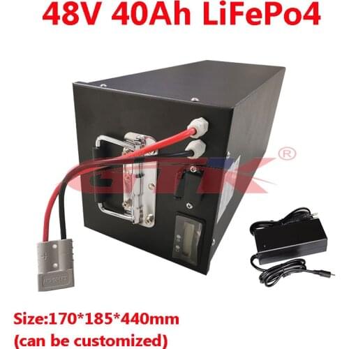 GTK 48v 40ah lithium lifepo4 battery pack 48V batteries for 3000W Electric Bike battery Electric bicycle e scooter+5A Charger