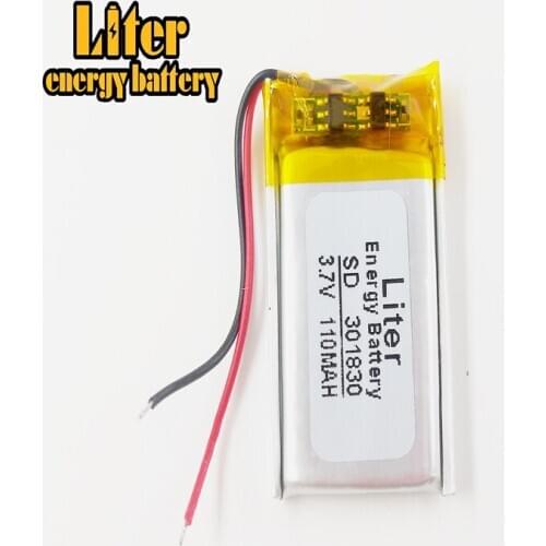 301830 3.7V 110mah Lithium polymer Battery with Protection Board For MP3 MP4 MP5 GPS Digital Products Fr