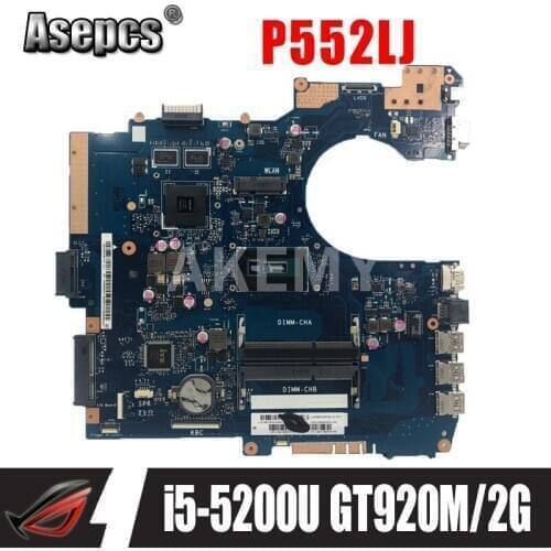 P552LJ mainboard For Asus P552LA P552L P552LJ PRO552L PRO552LJ P2520LA P2520LJ Notebook Laptop motherboard i5-5200U GT920M/2G