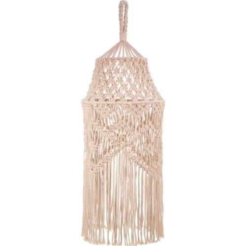 Knitting Lamp Shade Ceiling Light Shade Fitting, Boho Hanging Pendant Light For Living Room, Bedroom And Bathroom 1Pcs