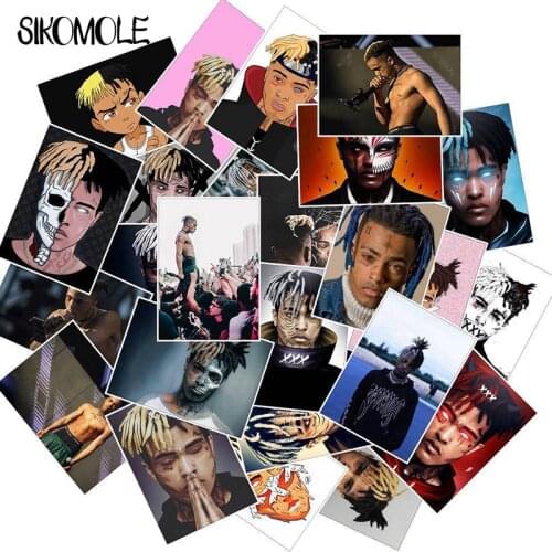25pcs American Rapper XXXTENTACION Poster Sticker For Skateboard Suitcase Notebook PVC Waterproof Toy Graffiti Sticker F4
