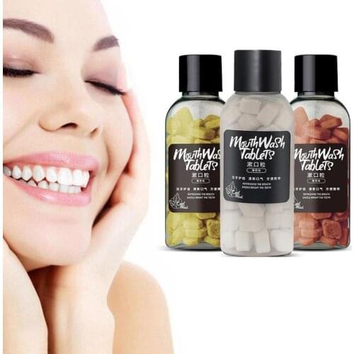 2020 New Toothpaste Tablets Teeth Whitening Charcoal Smoke Mouthwash Fresh Stains Breath Breath Bad Remove Toothpaste Y1V1