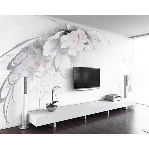 Beibehang Custom wallpaper elegant abstract floral European TV background wall home decor living room bedroom mural 3d wallpaper