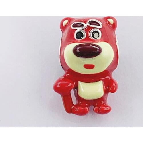 Wholesale Price Fit Original Snake Bracelet Necklace Jewelry Berloque 925 Sterling Silver Red Lovely Honest Bear Beads Charms