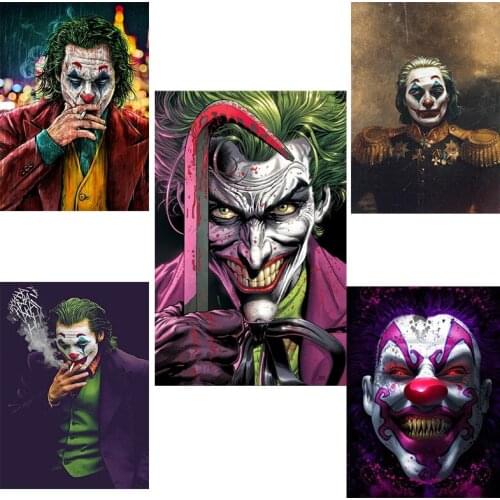 Move Star Joker Street Graffiti Art Posters and Prints Funny Canvas Painting on The Wall Art Picture for Living Room Home Decor