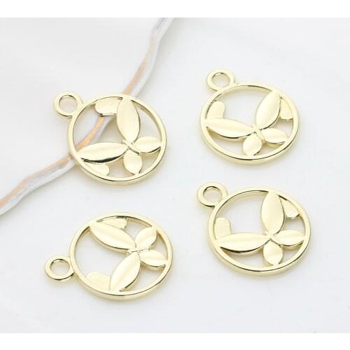 Zinc Alloy Charms Butterfly Pendant 10pcs/lot For DIY Jewelry Making Finding Accessories