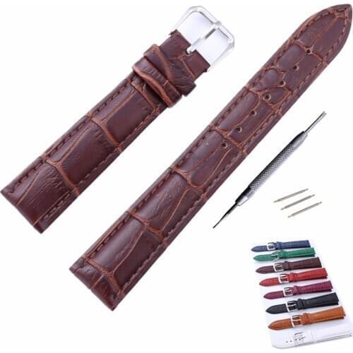 12 14 16 18 20 22 24 mm Genuine Leather Watch Band Strap Watchbands Womens Mens Watches Belt Accessories For DW And Tool