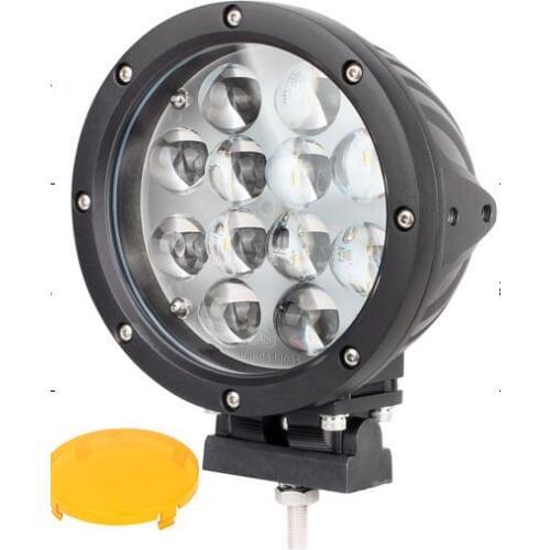 7inch round 60W LED DRIVING LIGHT LED WORK LAMP with Yellow cover 5000Lm For Truck Waterproof Dustproof Shockproof