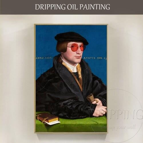 Top Artist Pure Hand-painted High Quality Judge Man Portrait Oil Painting on Canvas Pop Fine Art Portrait Judge Oil Painting