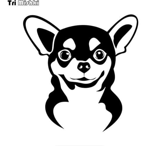 Tri Mishki LBH119 15*15.3cm DOG Chihuahua car sticker Vinyl Decals Motorcycle Accessories sticker reflective