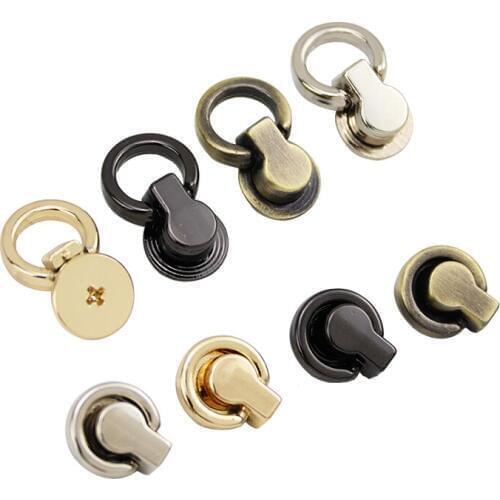 XUNZHE 20Pcs Alloy Clothing Rivets Leather Metal Craft Solid Screw Nail Rivet Bag With Side Buckle Screw Hook Size 8*17mm