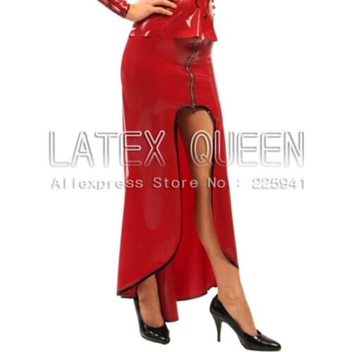 Latex rubber fishtail skirt