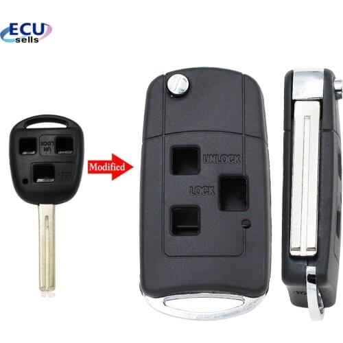 Replacement Shell Modified Remote Key Keyless Case Fob 3 Button For Lexus IS200 GS300 LS400 RX300
