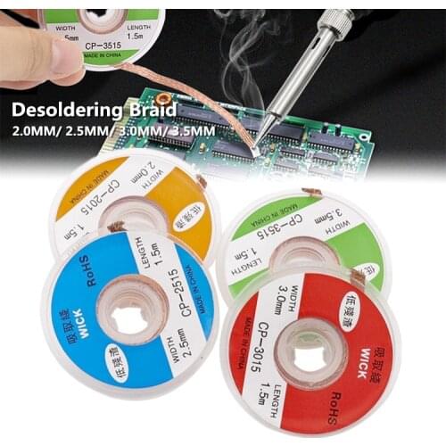 Iron Soldering Desoldering Wires Braided Welding Solder Remover Wick Wire Cord Flux BGA Repair Tool 2Mm 2.5Mm 3Mm 3.5mm1.5M