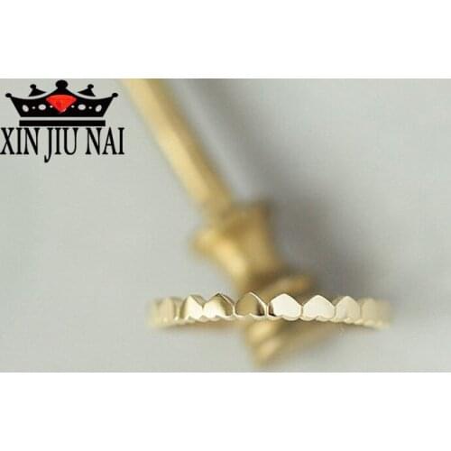 Ordinary Love with Peach Heart 14K Gold Womens Ring Romantic Love Promise Ring Valentines Day Jewelry Expressing Love gift