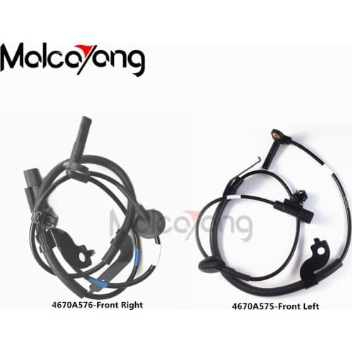 New 2pcs Front Right Left ABS Wheel Speed Sensors For Mitsubishi Lancer Outlander 4670A576 4670A575