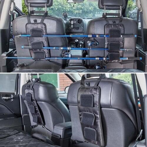 2Pcs Fishing Rod Holder Carrier for Vehicle Backseat Holders 3 Poles Suitable For Car Most Models Tackle