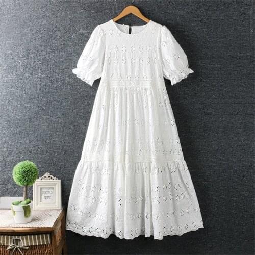 3 colors Boutique hollow out short sleeve lolita long dress princess kawaii dress