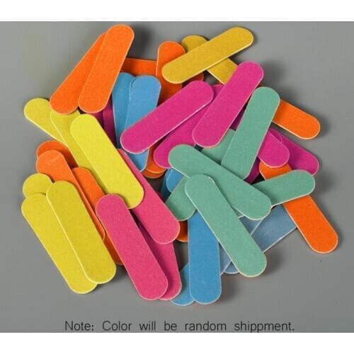 50pcs Mini Nail File Portable Convenient Nails Art EVA Polishing Strip Both Sides Sanding Buffer Block Shiner Manicure Tool