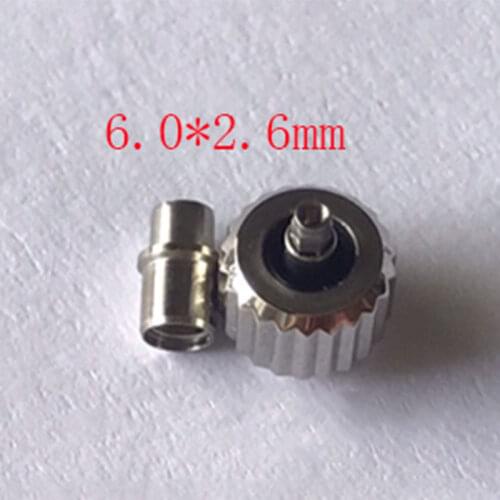 6.0X2.6mm Watch Crowns For Omega Seamaster Watch Cases , Stainless Steel Watch Crowns