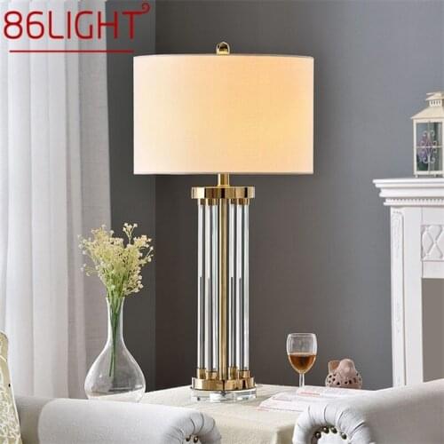 86LIGHT Table Lamp Postmodern LED Crystal Decorative Desk Light for Home Bed Room Bedside