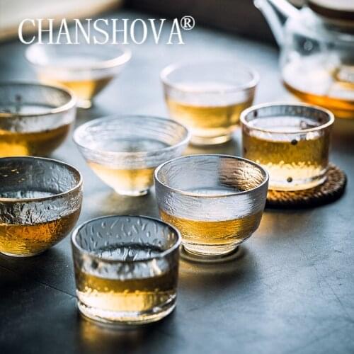 CHANSHOVA Chinese style High temperature resistance brief wine glass tea cup water Personality China glass tea set H702