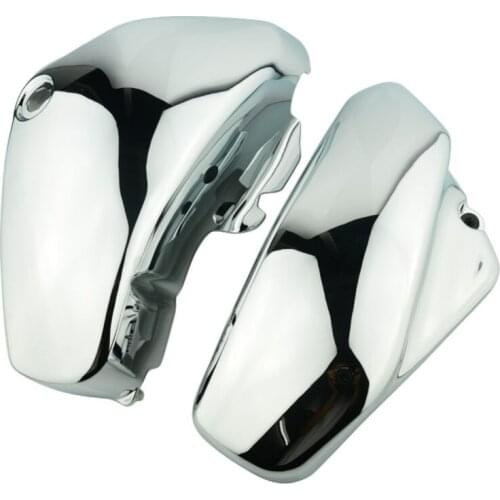 Motorcycle Chrome Battery Side Fairing Covers ABS Side Panel Oil Tank Cover For Suzuki Boulevard Voluisa C50 VL800 VL 800