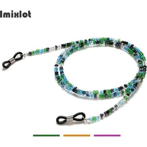 1PC Fashion Reading Glasses Chains for Women Coloful Beaded Sunglasses Spectacles Chain Holder Eyewear Cord Lanyard Necklace