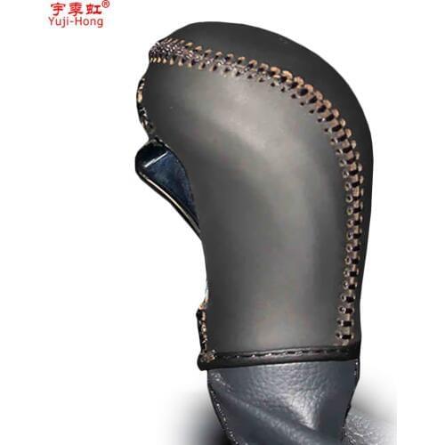 Yuji-Hong Car Gear Covers Case for Hyundai Mistra CFMISTRA Avante Elantra 2012 Automatic Gear Shift Collars Genuine Leather