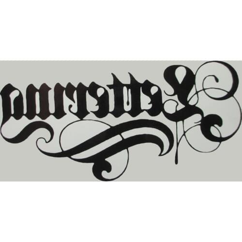 Black Language Waterproof Temporary Tattoos Men henna Tattoo flamingo Metallic flash tattoo adesivo de parede body feminino