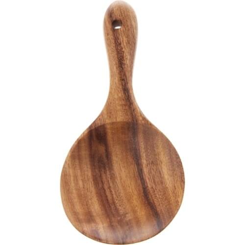 Kitchen Long Handled Wooden Rice Spoon Utensils Cooking Tools L4MF