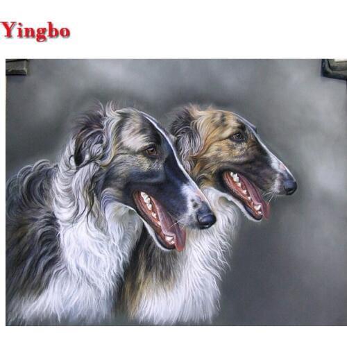 DIY Diamond painting Whippet dogs Diamond embroidery animal cross stitch full Square Round daimond painting Mosaic sticker