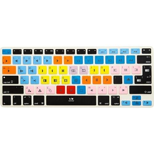 For Macbook Air 13 Inch For Avid Media Composer Functional Silicone Keyboard Cover Skin Shortcut