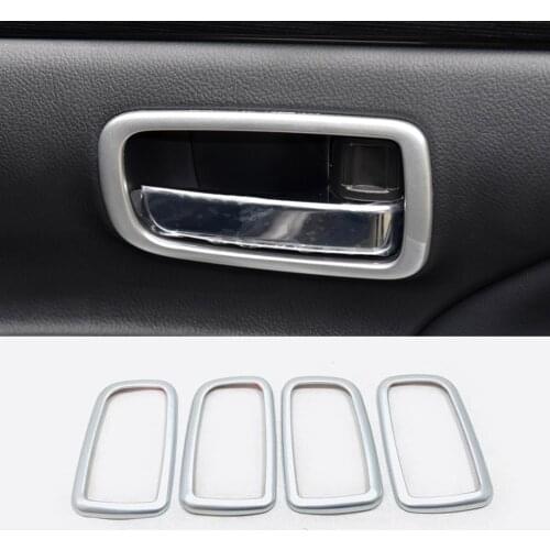 CAR STYLING CHROME INTERIOR DOOR HANDLE TRIM BEZEL GARNISH FOR MITSUBISHI ASX RVR 2013-2019 2020 ACCESSORIES