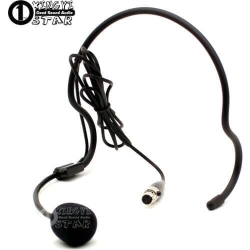 5Pcs Mini XLR 3 Pins TA3F Connector HeadWorn Earhook Headset Condenser Microphone For Karaoke Mixer Wireless System Transmitter